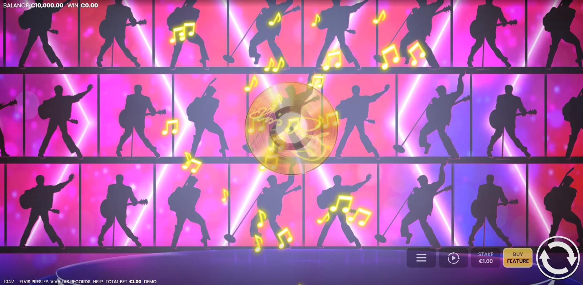 Elvis Presley: Viva Las Records slot gameplay screenshot