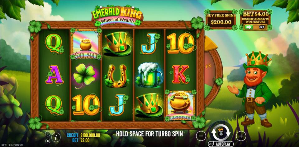 Two gold pots on the same 5x3 board, one stamped $0.80 on the second reel and one stamped $2,000.00 on the fifth
