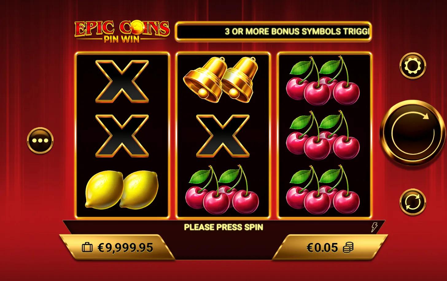 Epic Coins slot gameplay screenshot