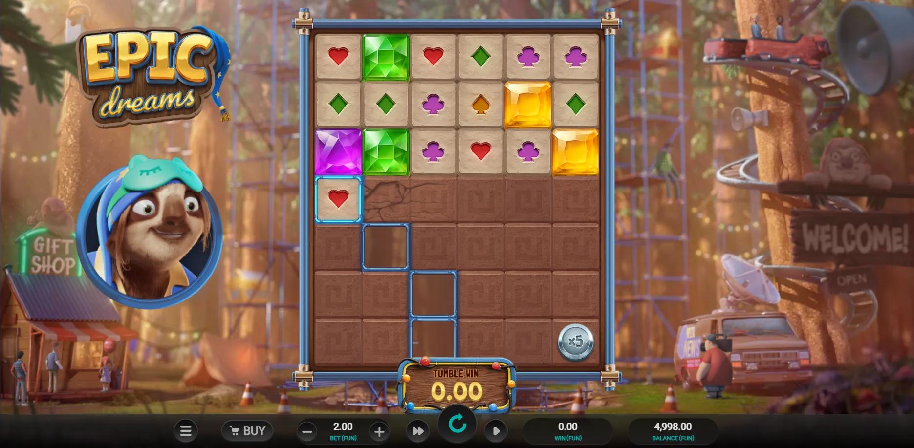 Epic Dreams slot gameplay screenshot