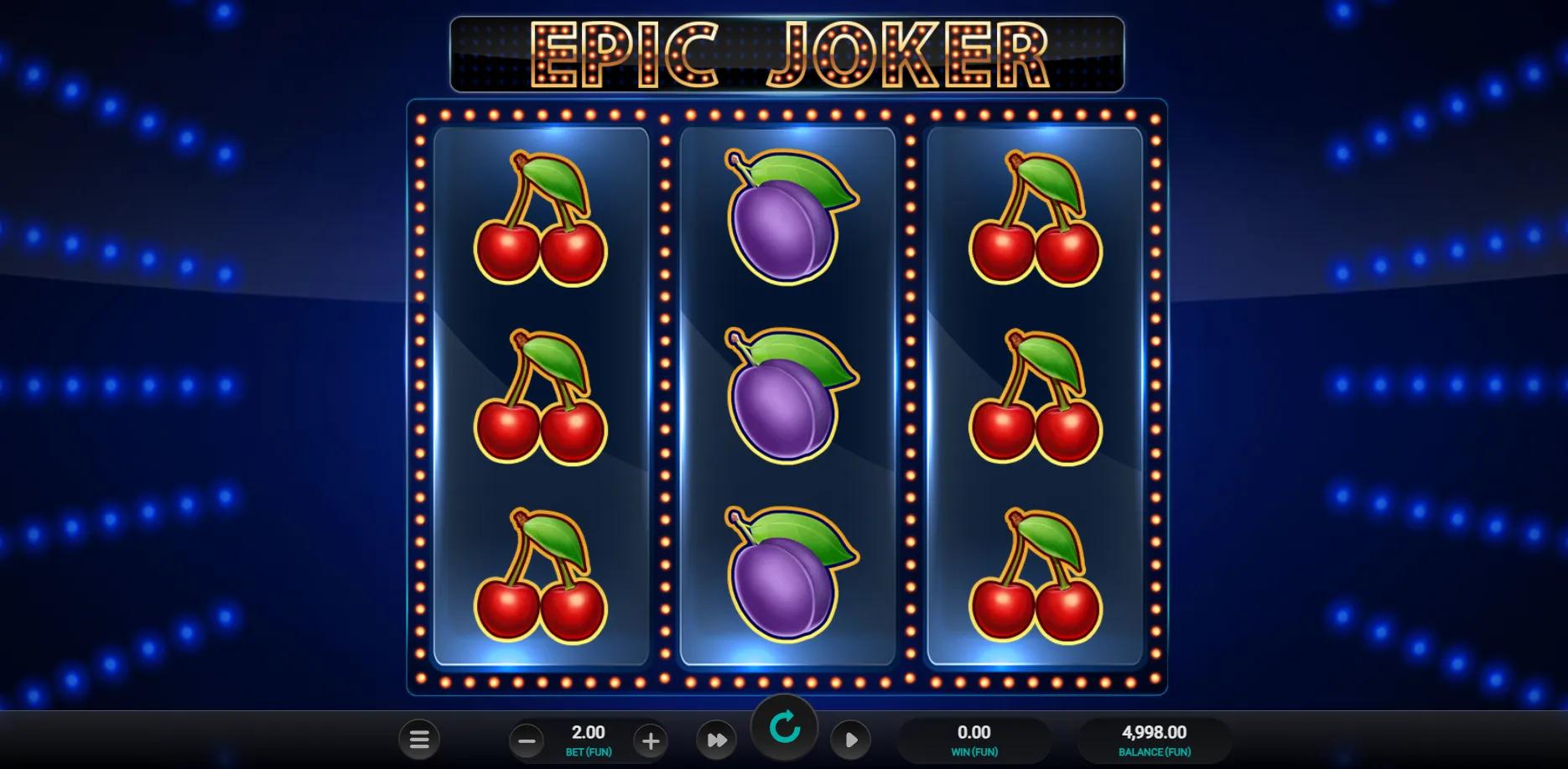 Epic Joker slot gameplay screenshot