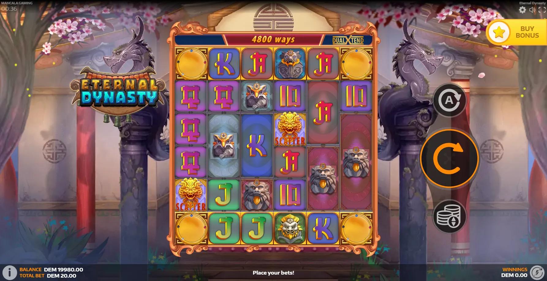 Eternal Dynasty slot gameplay screenshot