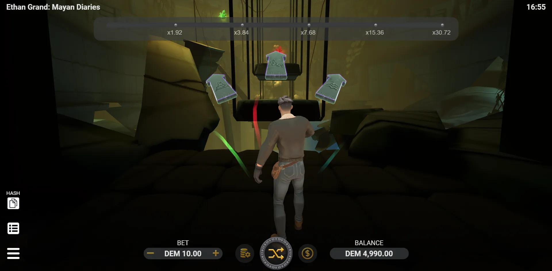 Ethan Grand: Mayan Diaries slot gameplay screenshot