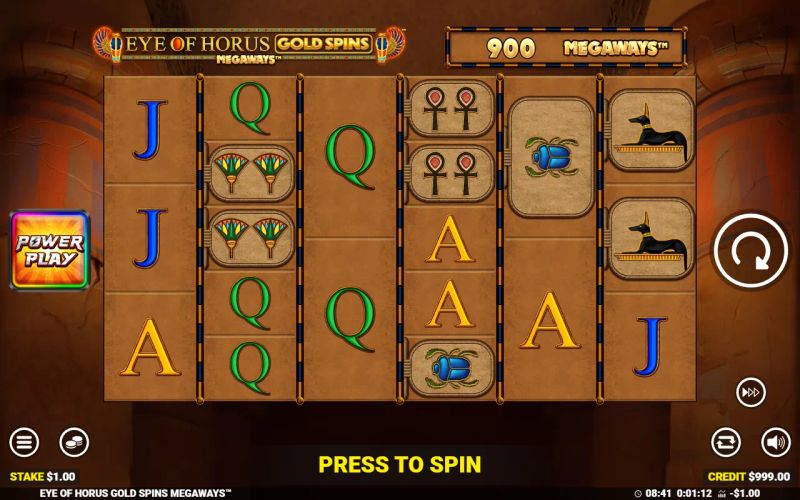 Eye of Horus Gold Spins Megaways gameplay screenshot