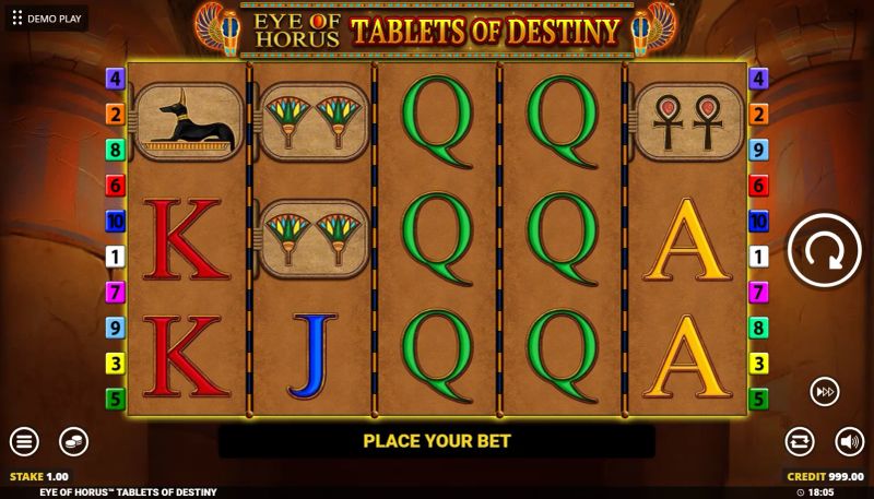 Eye of Horus Tablets of Destiny gameplay screenshot