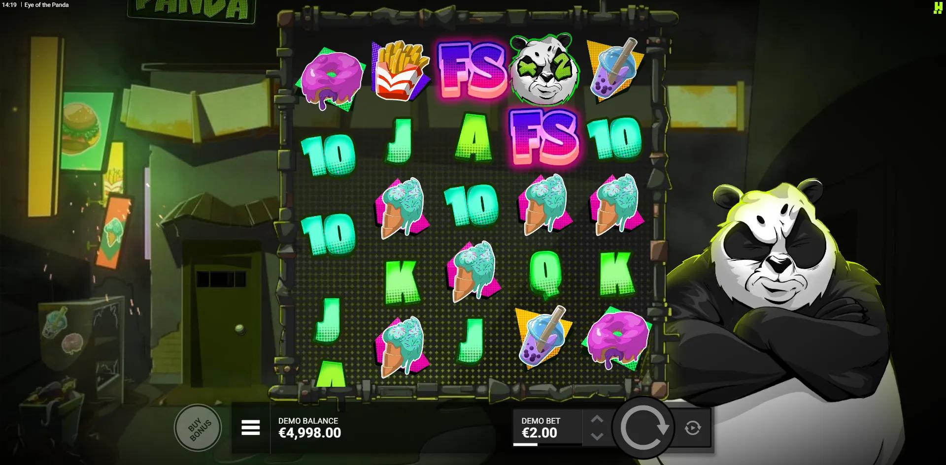 Eye of the Panda slot gameplay screenshot