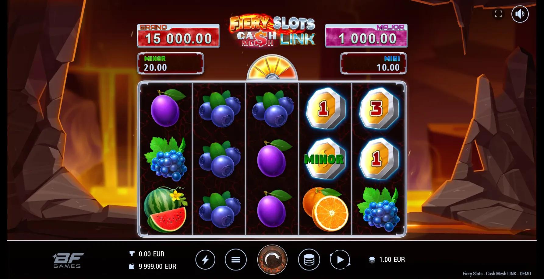 Fiery Slots Cash Mesh LINK slot gameplay screenshot