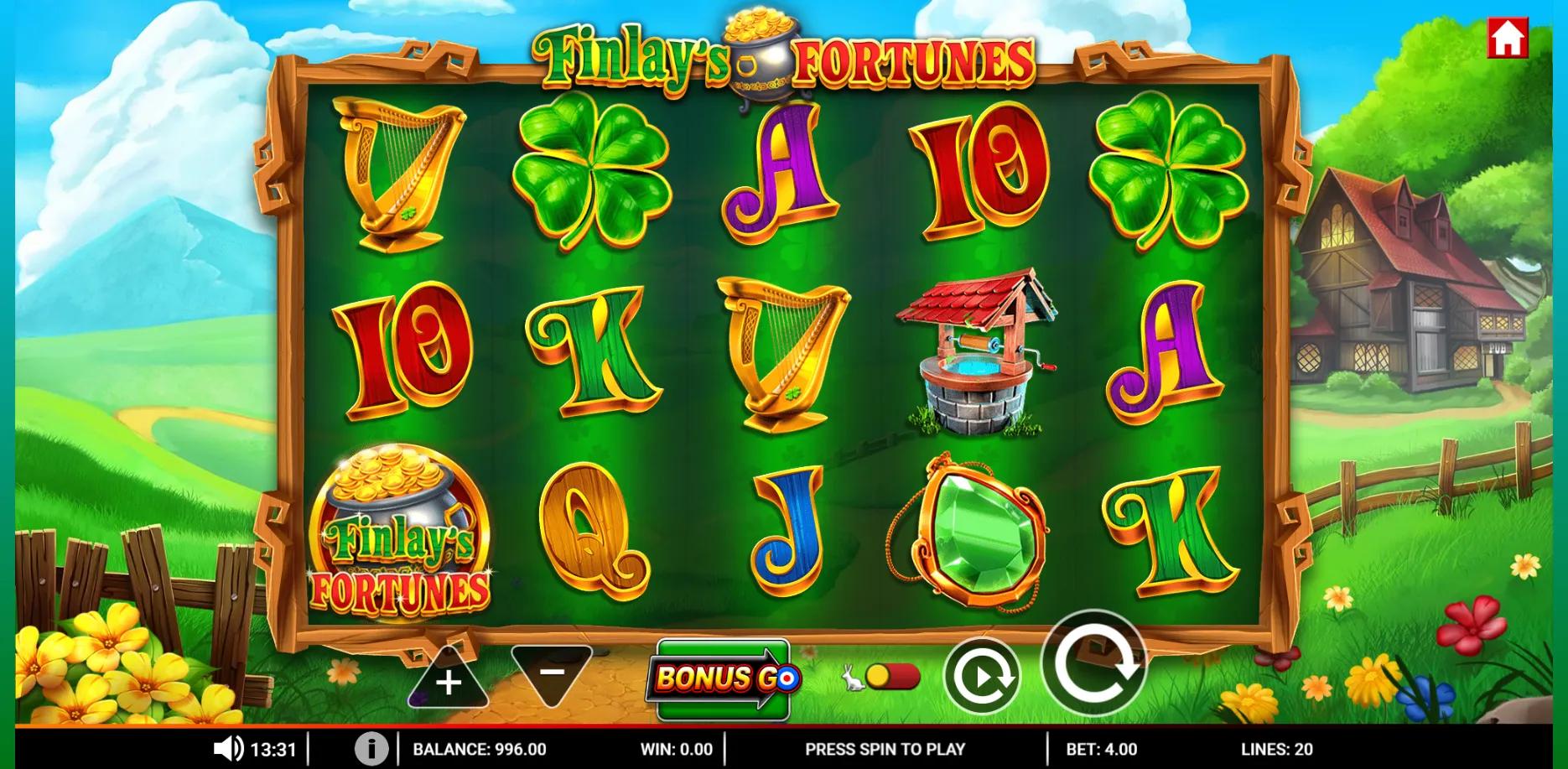 Finlay's Fortunes slot gameplay screenshot