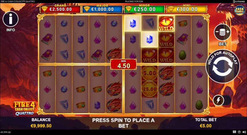 Fire 4: Cash Collect Quattro gameplay screenshot