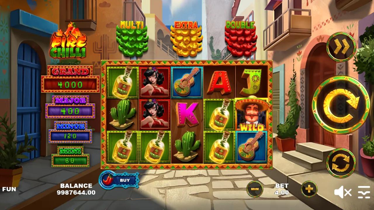 Fire Chilli slot gameplay screenshot