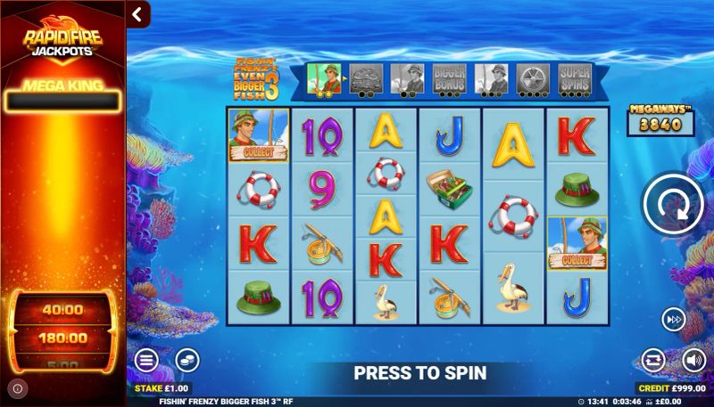 Fishin' Frenzy Even Bigger Fish 3 gameplay screenshot