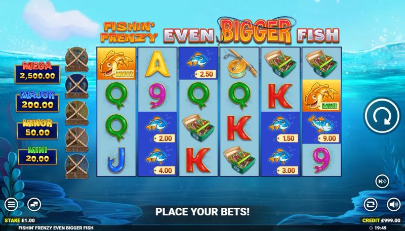 Fishin' Frenzy Even Bigger Fish gameplay screenshot