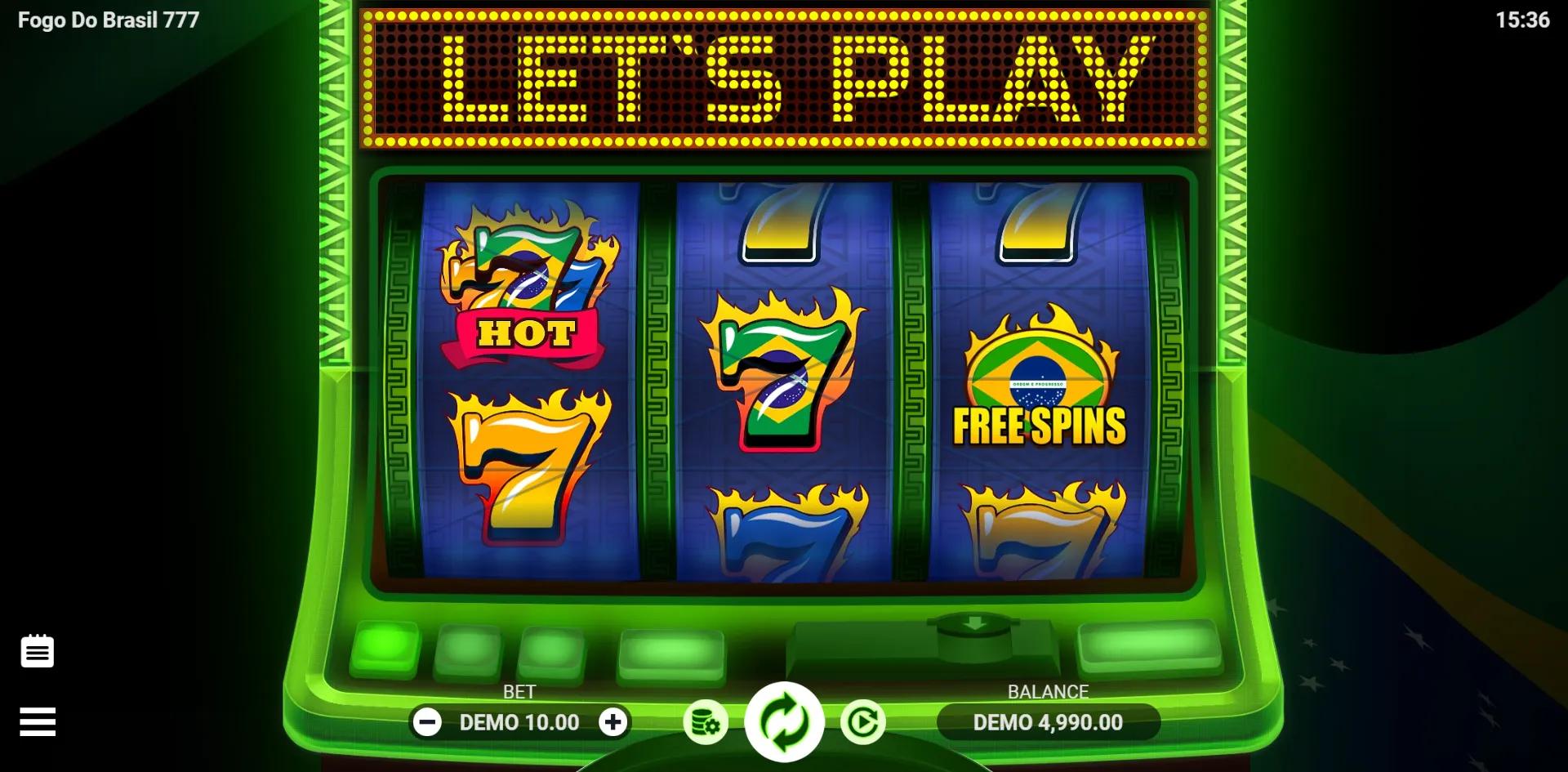Fogo Do Brasil 777 slot gameplay screenshot