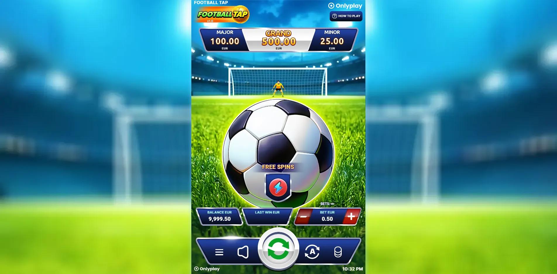 Football Tap slot gameplay screenshot