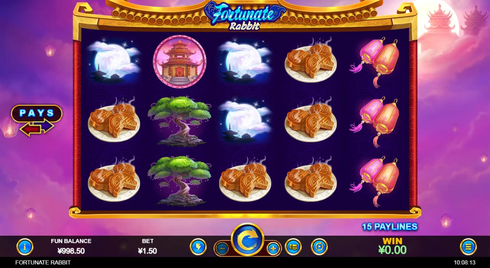Fortunate Rabbit slot gameplay screenshot