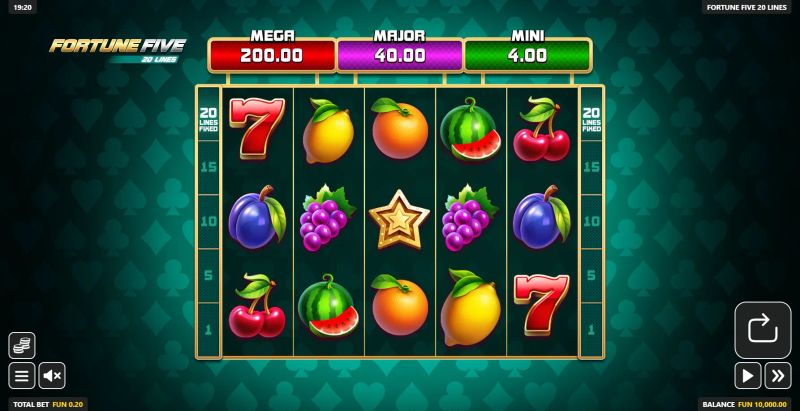 Fortune Five 20 Lines gameplay screenshot