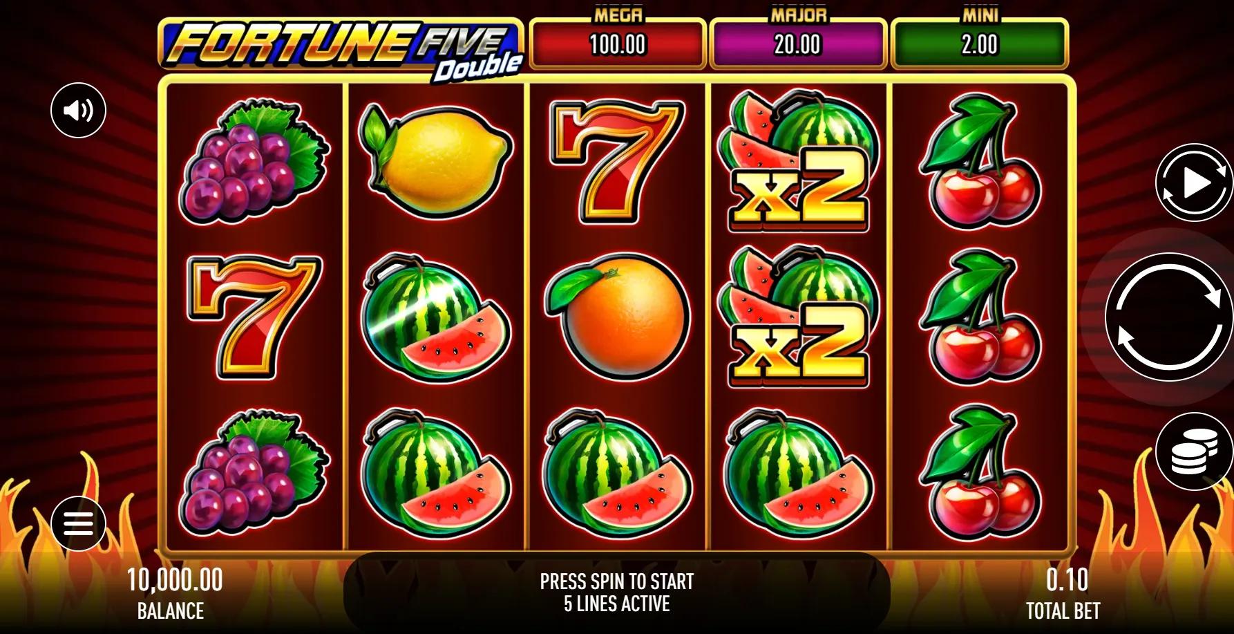 Fortune Five Double slot gameplay screenshot