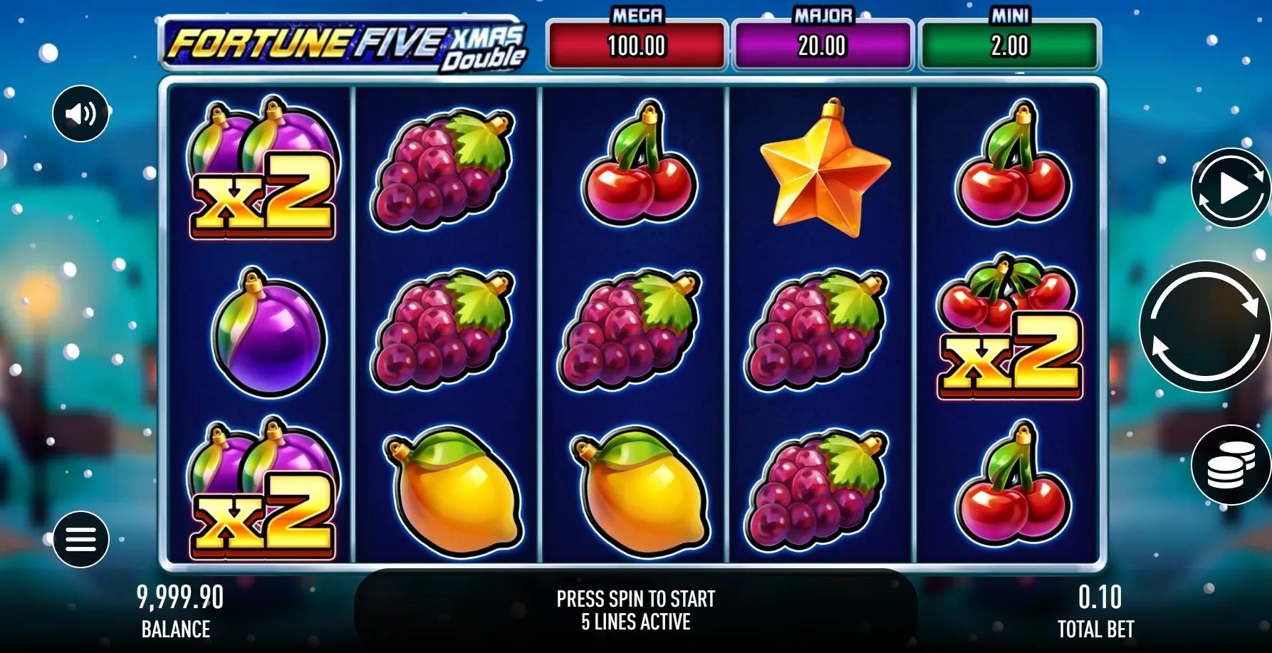 Fortune Five Xmas Double slot gameplay screenshot