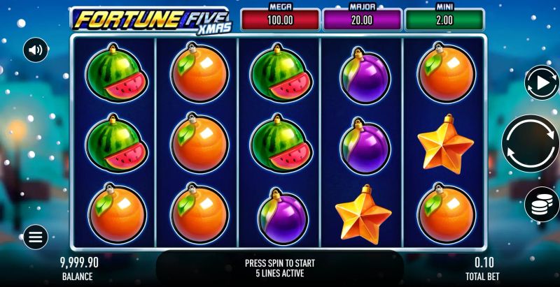 Fortune Five Xmas gameplay screenshot
