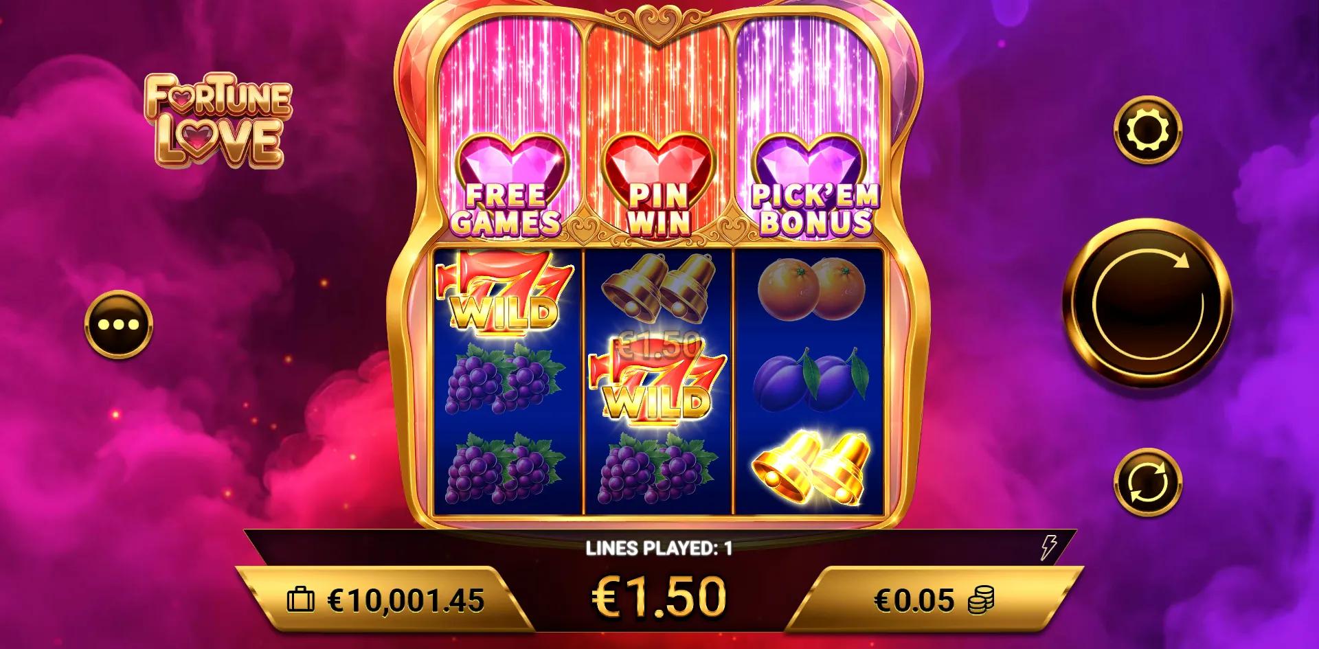 Fortune Love slot gameplay screenshot