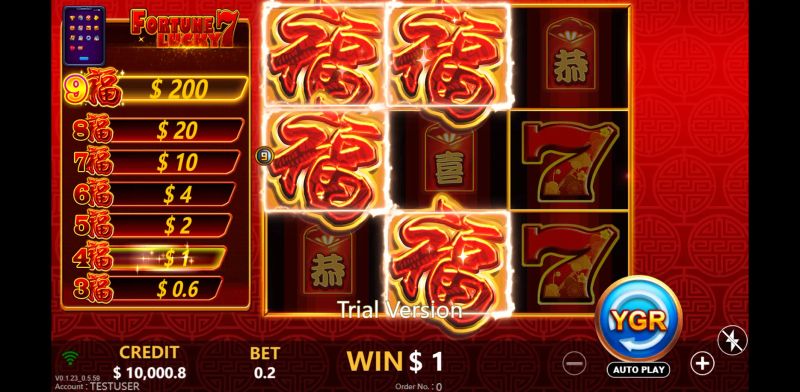 Fortune Lucky 7 gameplay screenshot