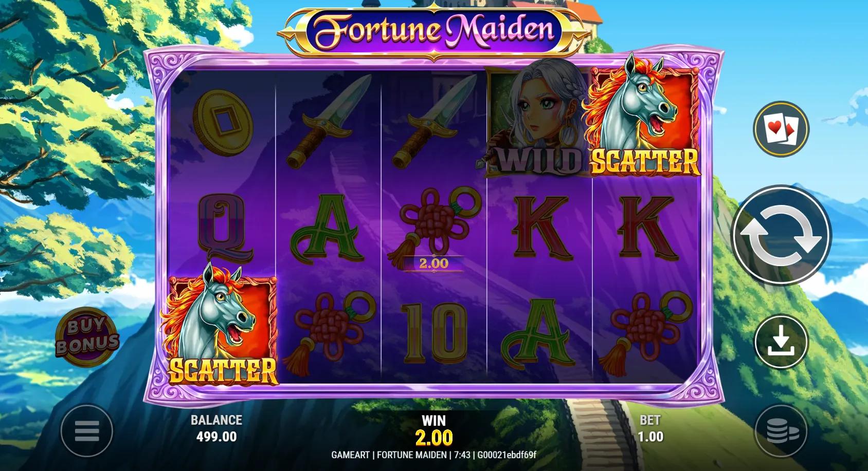 Fortune Maiden slot gameplay screenshot