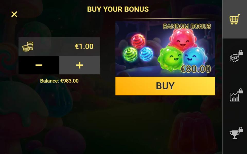 Fortune Spores bonus buy screen offering a single Random Bonus option at 80x the bet