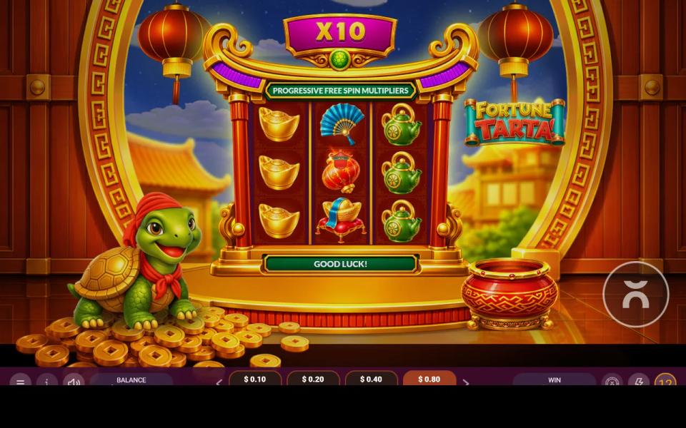 Fortune Tarta's multiplier at X10 on a free spin that paid nothing
