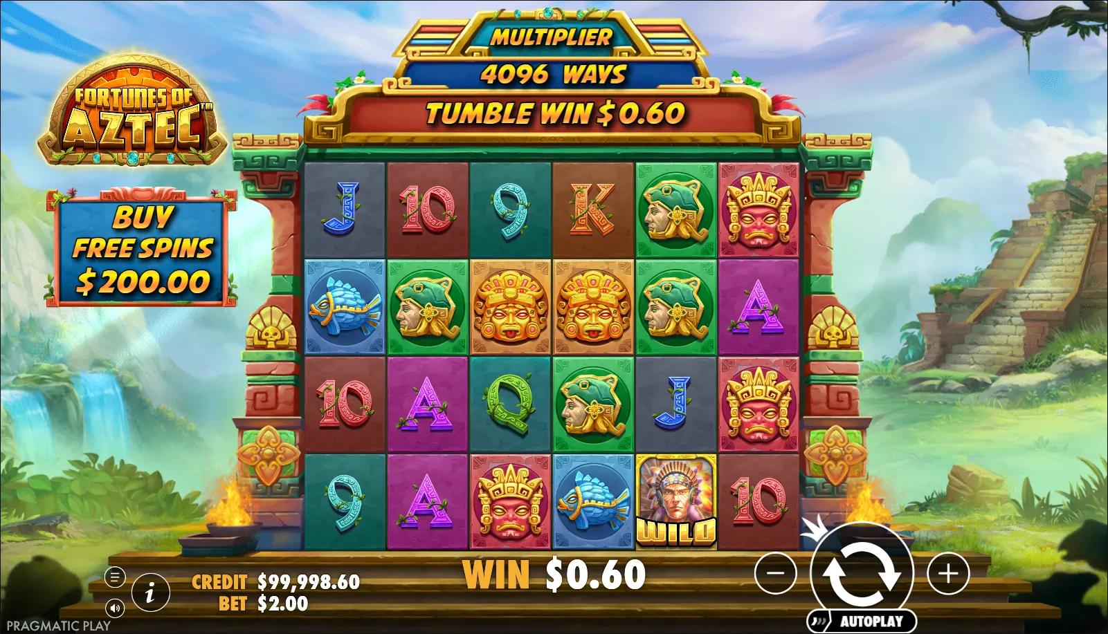 Fortunes of Aztec - Buy Bonus active on Pragmatic Play's Adventure slot