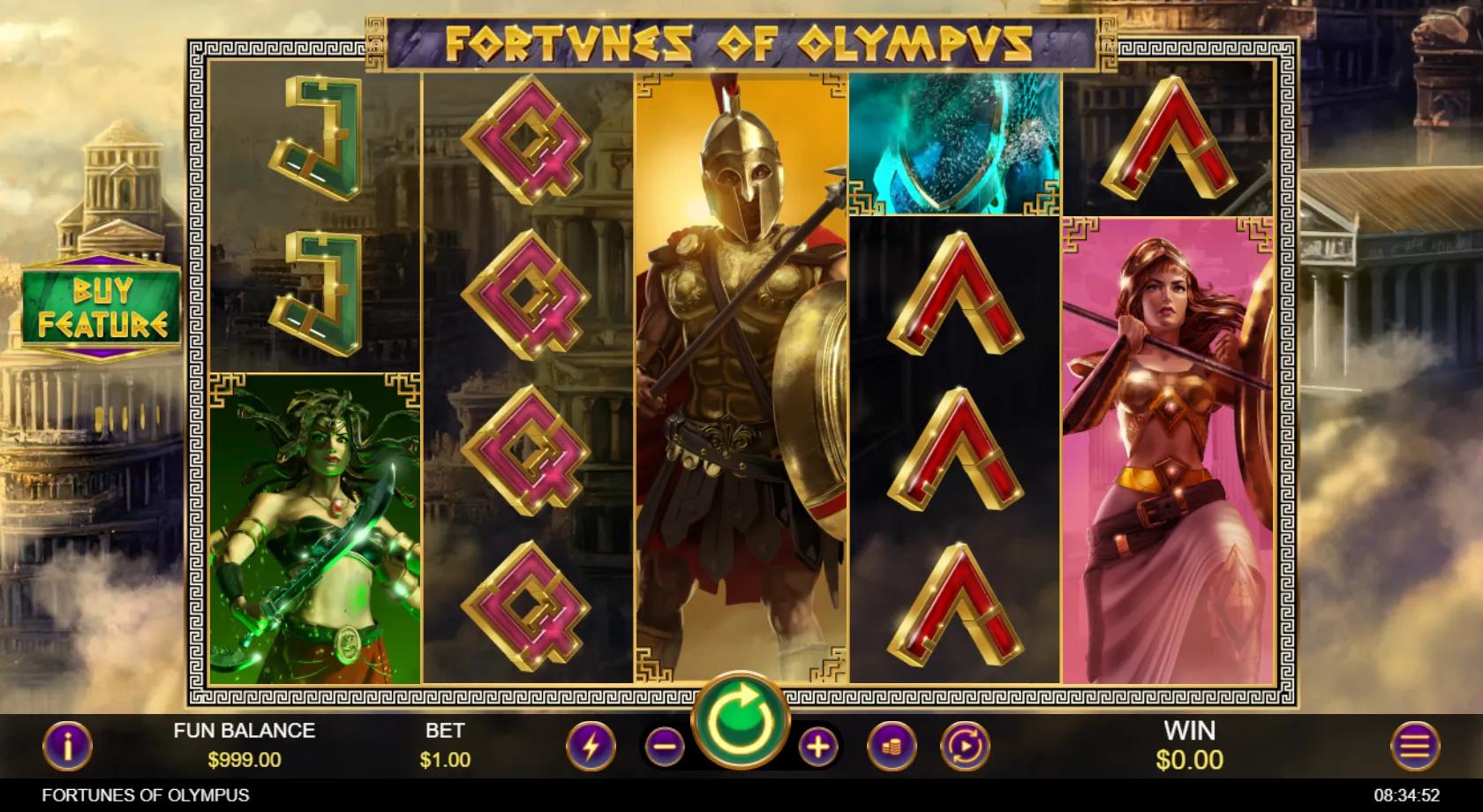 Fortunes of Olympus slot gameplay screenshot