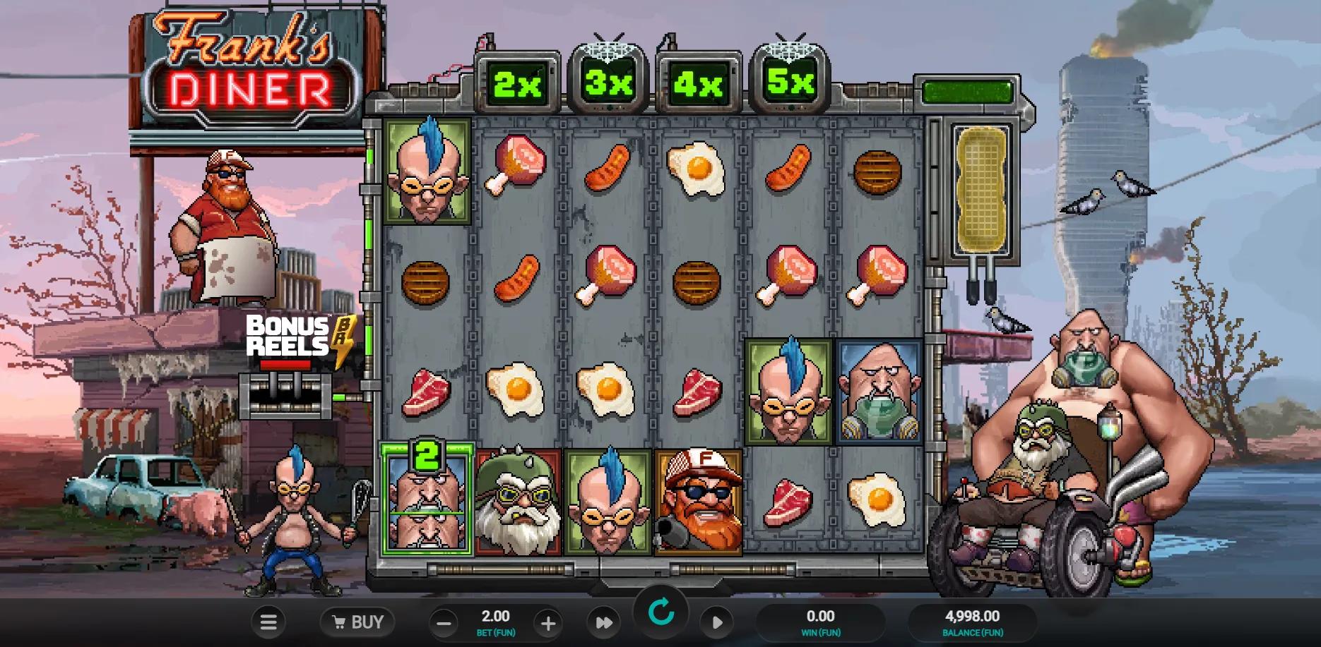 Frank's Diner slot gameplay screenshot