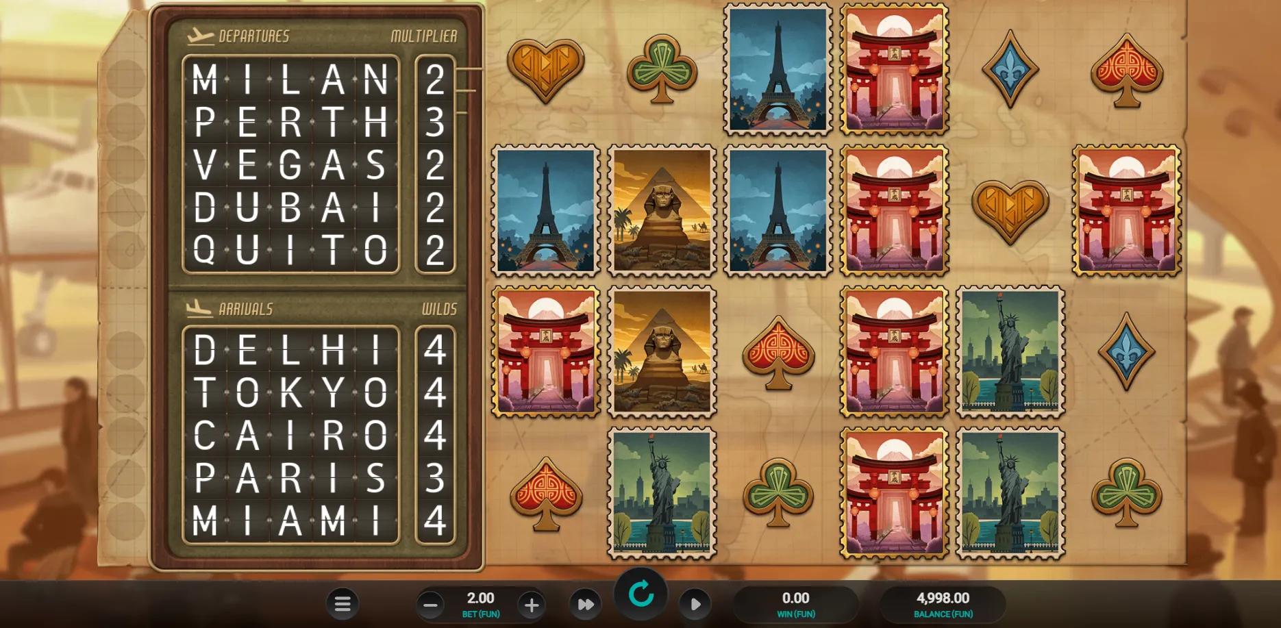 Frequent Flyer slot gameplay screenshot