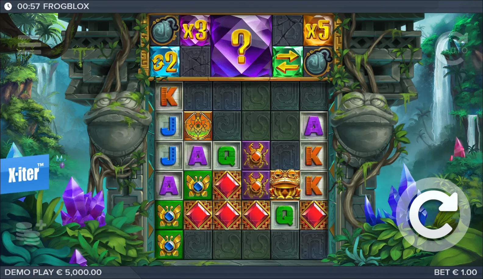 Frogblox slot gameplay screenshot