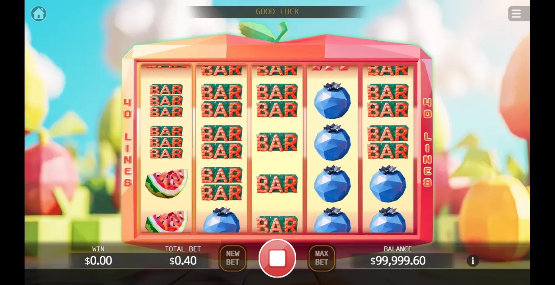 Fruit Extravaganza slot gameplay screenshot