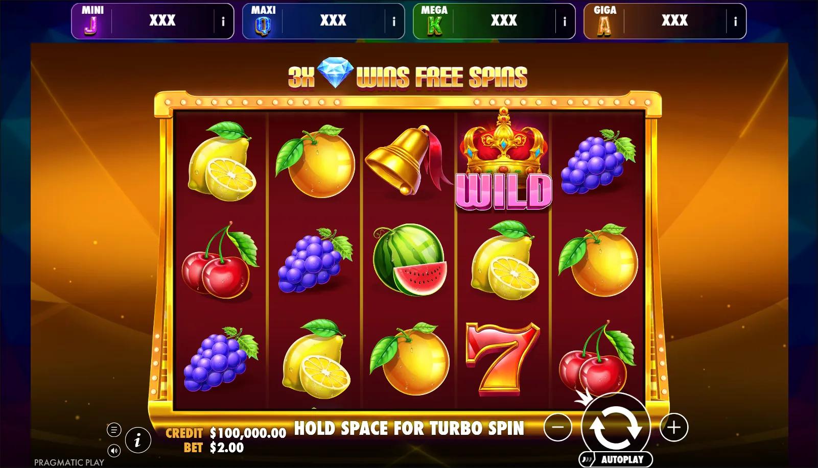 Pragmatic Play's Fruit Feestje - Oranje Jackpot slot - Classic theme, medium volatility action