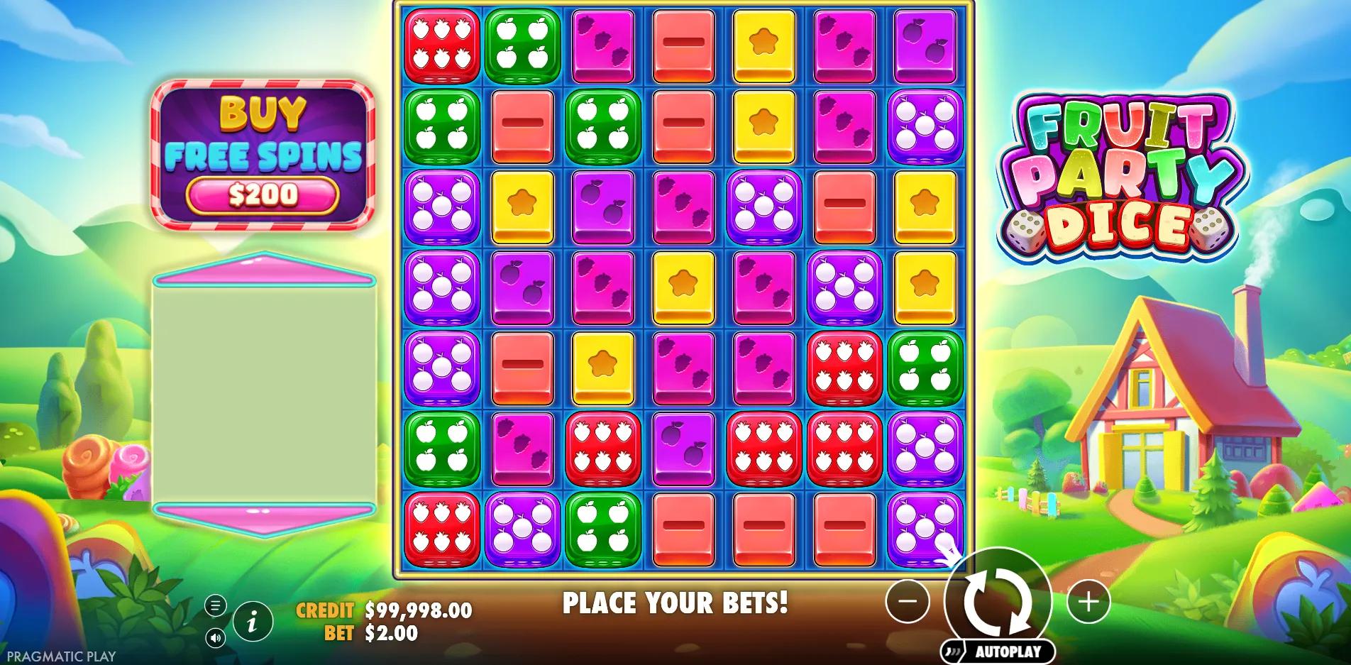 Fruit Party Dice slot gameplay screenshot