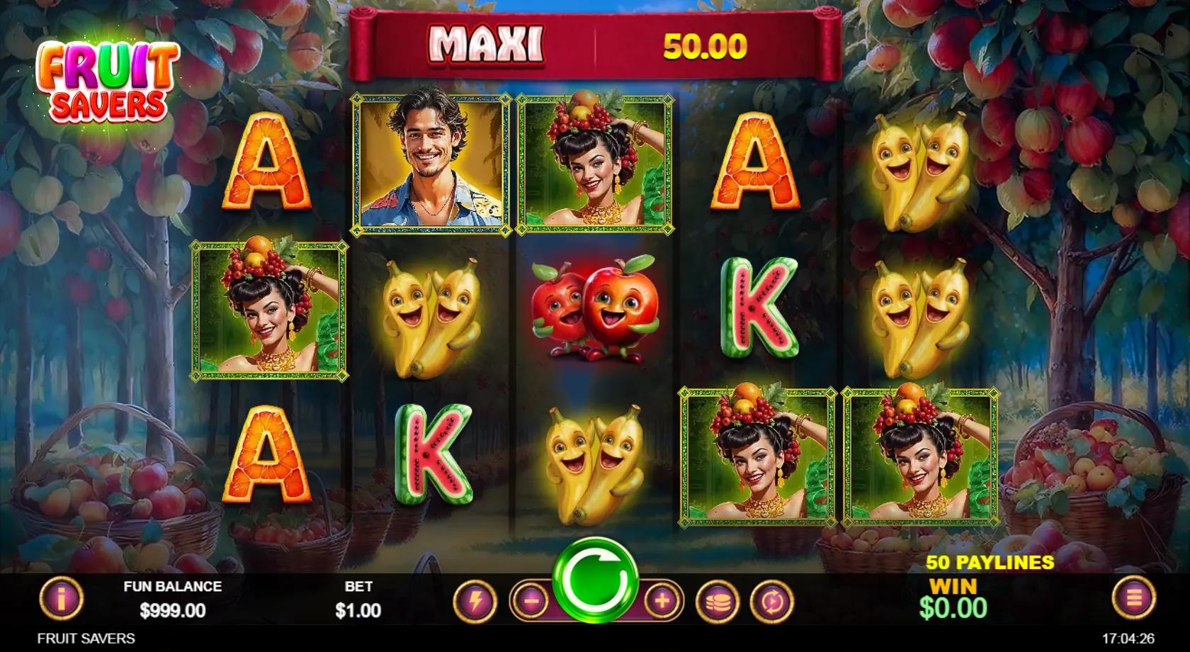 Fruit Savers slot gameplay screenshot