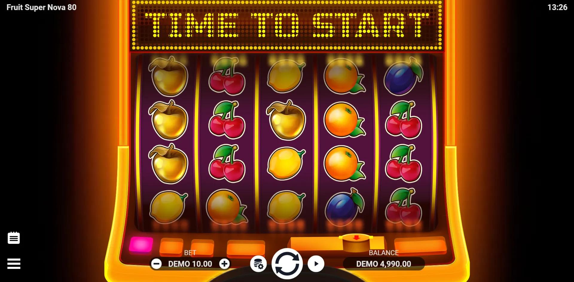Fruit Super Nova 80 slot gameplay screenshot