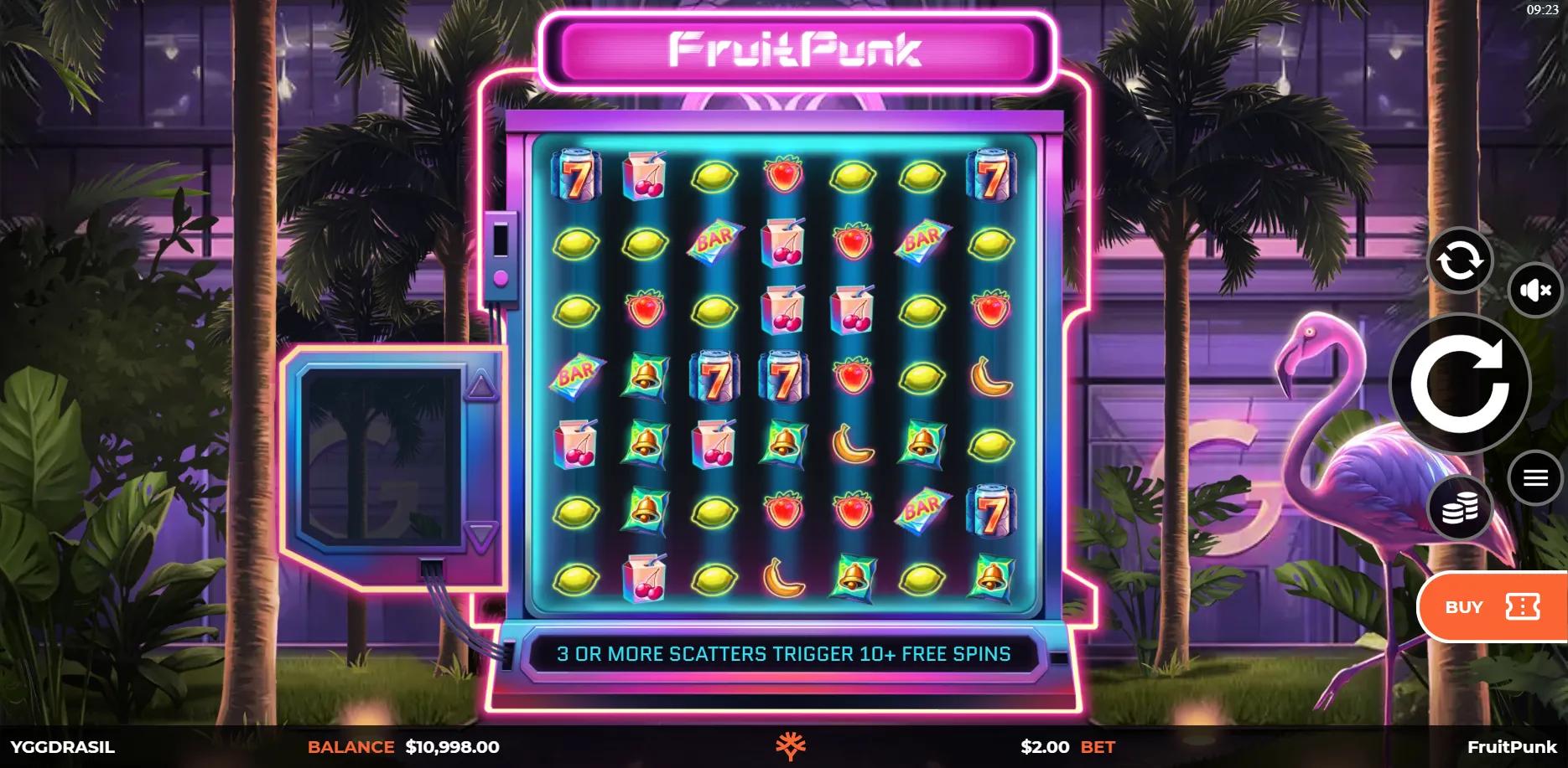 FruitPunk slot gameplay screenshot