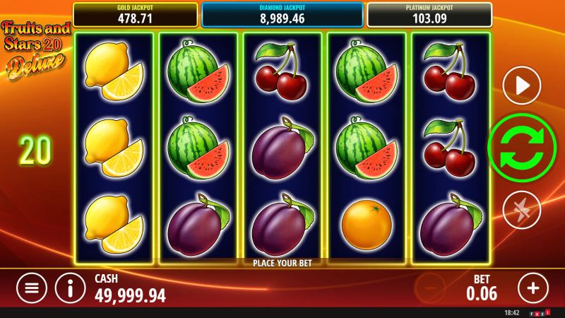 Fruits and Stars 20 Deluxe gameplay screenshot