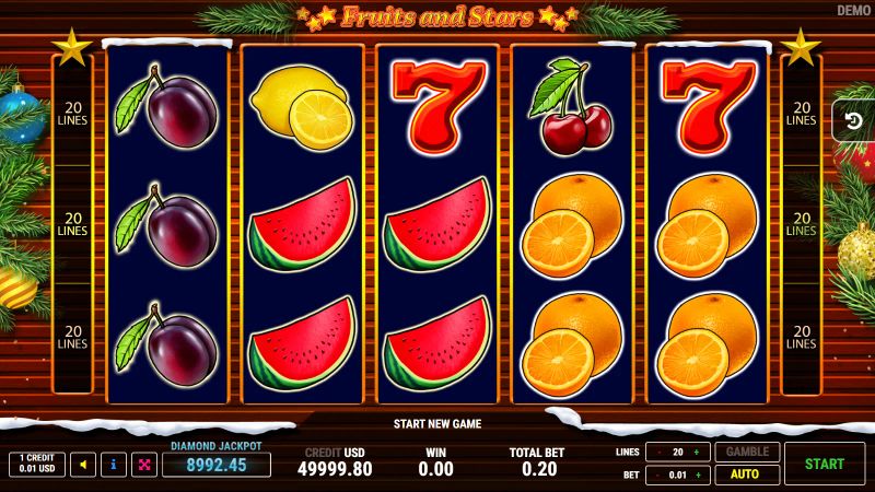 Fruits and Stars Christmas gameplay screenshot