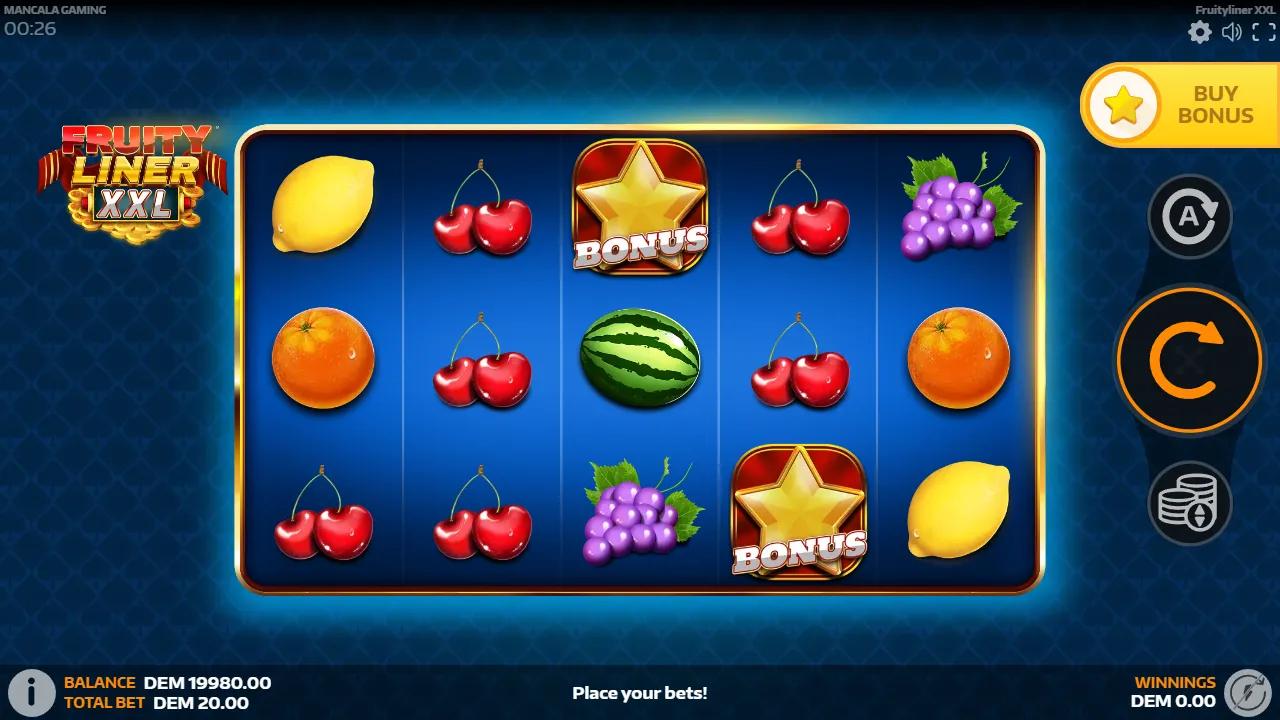 Fruityliner XXL slot gameplay screenshot