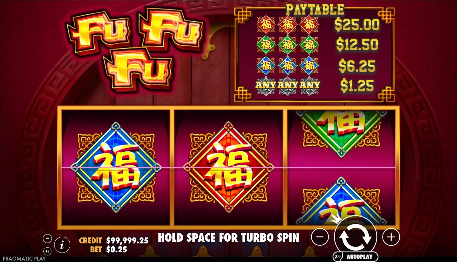 Fu Fu Fu slot gameplay screenshot