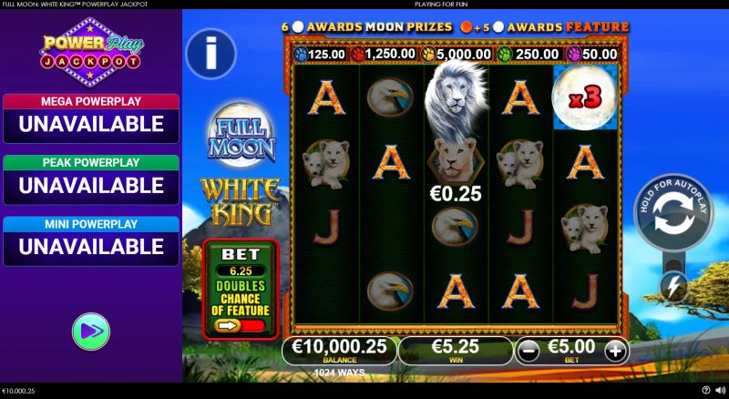 Full Moon: White King PowerPlay Jackpot gameplay screenshot