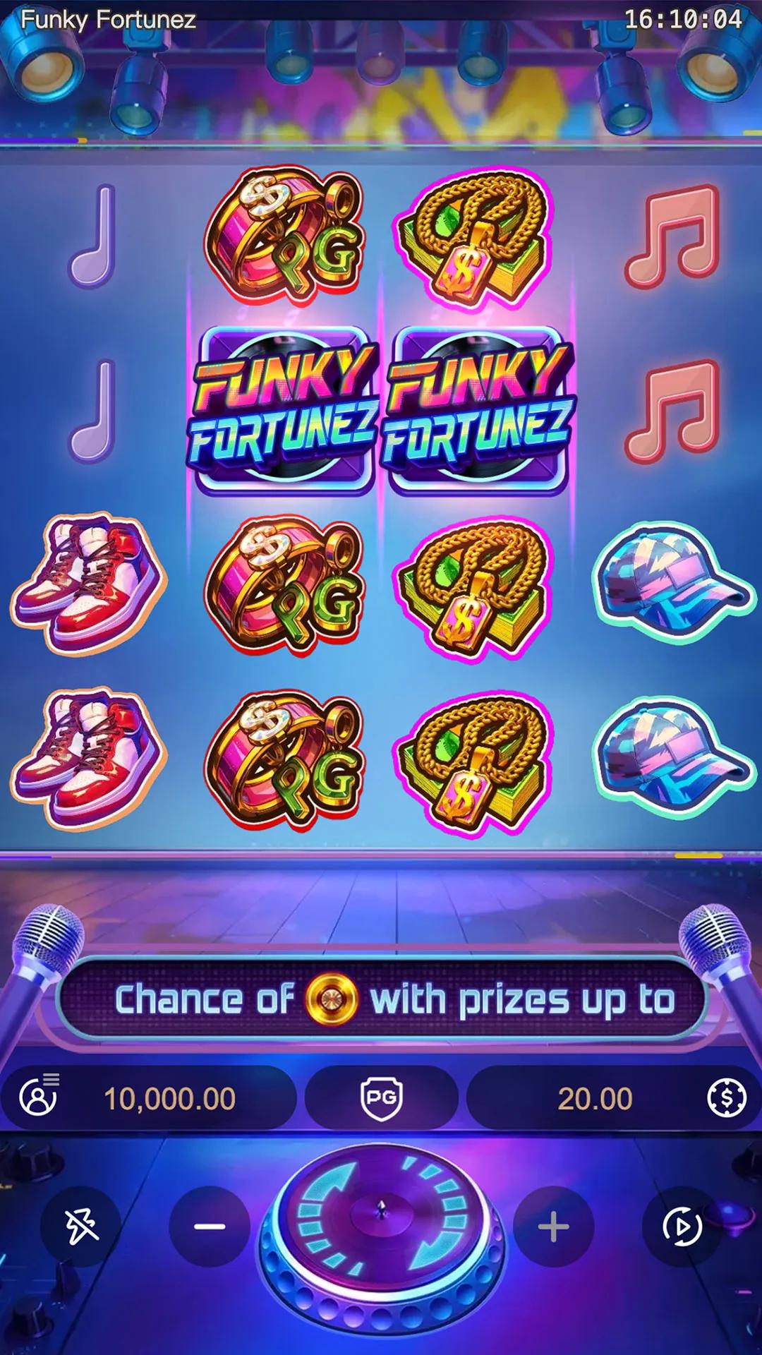 Funky Fortunez slot gameplay screenshot