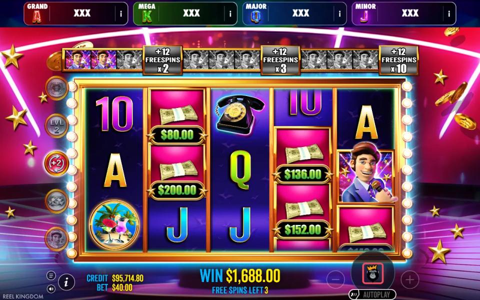 A host wild symbol on the reels beside four cash symbols during free spins, with the collection trail running above the board