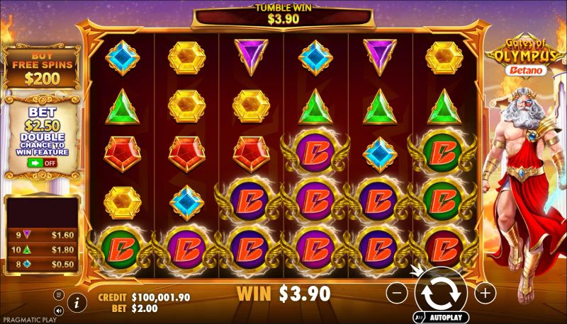 Gates of Betano Olympus gameplay screenshot