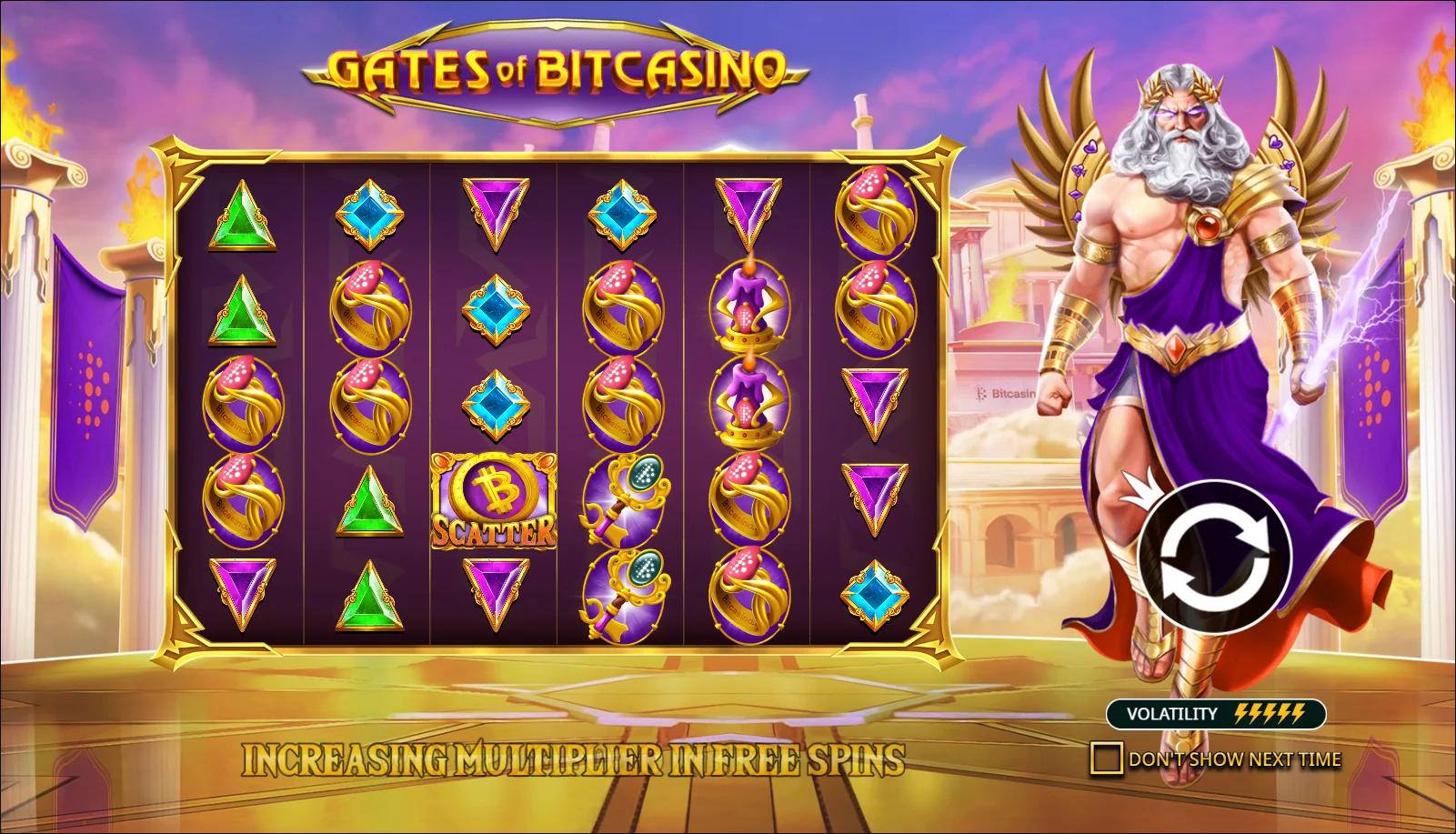 Gates of Bitcasino - Ante Bet active on Pragmatic Play's Crypto slot