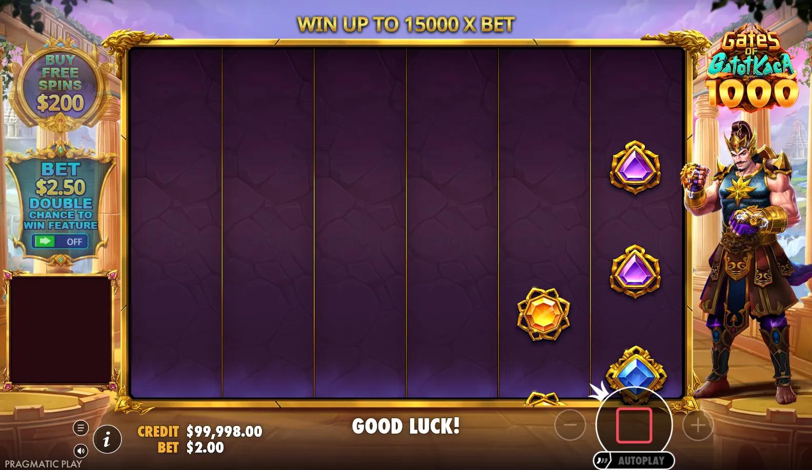 Gates of Gatot Kaca 1000 slot gameplay screenshot