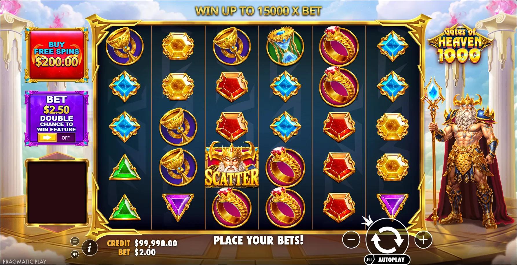 Gates of Heaven 1000 slot gameplay screenshot